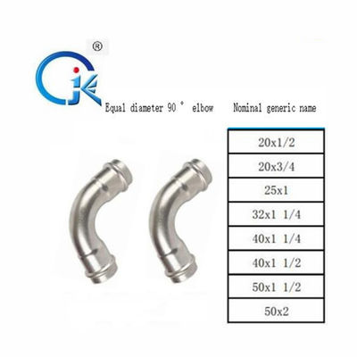 DVGW V Shape Phụ kiện máy ép inox Phụ kiện hệ thống ống nước SS được rèn