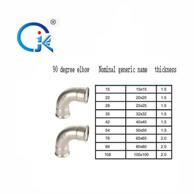 Nén Push Fit Phụ kiện ống thép không gỉ Đầu nối hồ sơ 1.6MPa V có ren