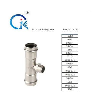 SS304 310 316 Press Fit Fittings Khớp nối bằng thép không gỉ Đầu nối ống