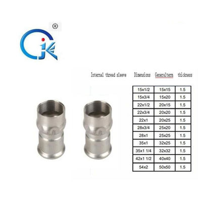 Phụ kiện báo chí bằng thép không gỉ thân thiện với môi trường DN22 Lắp ống ổ cắm