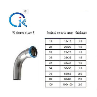 Thép không gỉ 304 Khuỷu tay 90 độ Niken trắng Nam Nữ Đầu nối có ren