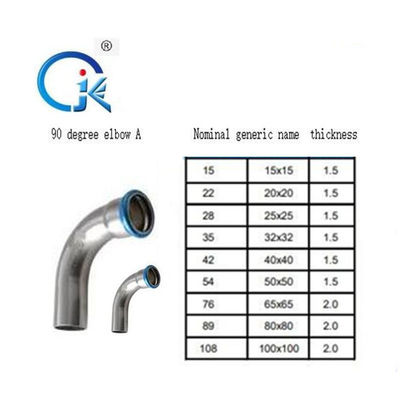 Nén Push Fit Phụ kiện ống thép không gỉ Đầu nối hồ sơ 1.6MPa V có ren