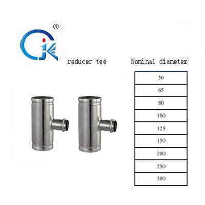 Lắp ống giảm tốc khuỷu tay Tee, Lắp ống có rãnh SS304 ISO9000 DIN