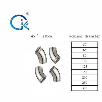 Phụ kiện đường ống có rãnh OEM Mẫu khuỷu tay ống thép 45 độ Mẫu miễn phí