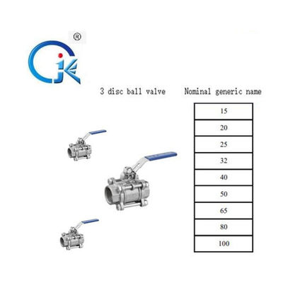 Van bi xử lý chủ đề bên trong Van nước bằng thép không gỉ 1000PSI
