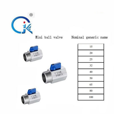 OEM Mini Nam Nữ Ball Valve Gia công Van góc gia nhiệt SS316L