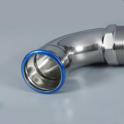 Phụ Kiện Bấm Inox Ống Nước DN20 / Cút Ống Thép 90 Độ